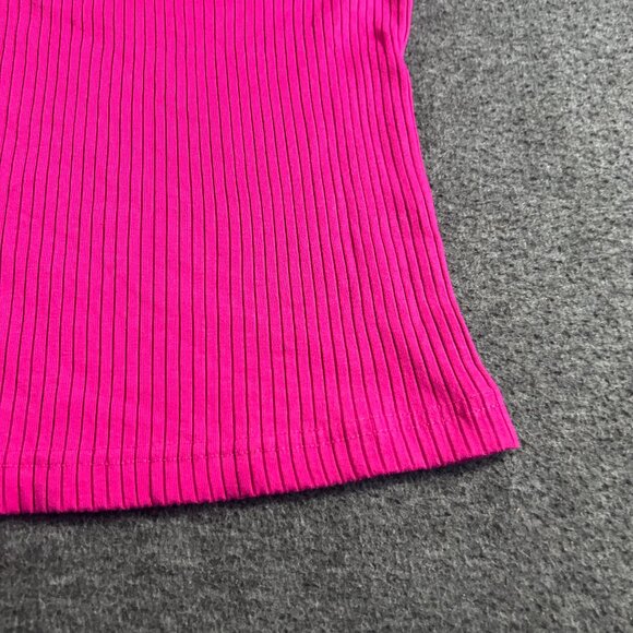 Vintage B. Moss‎ Sleeveless Sweater Women's Small Turtleneck Hot Pink Ribbed - Picture 8 of 9